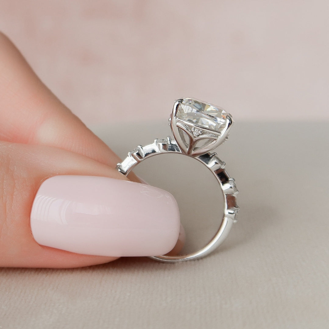 Fascinatingly Cushion Diamond Wedding Ring