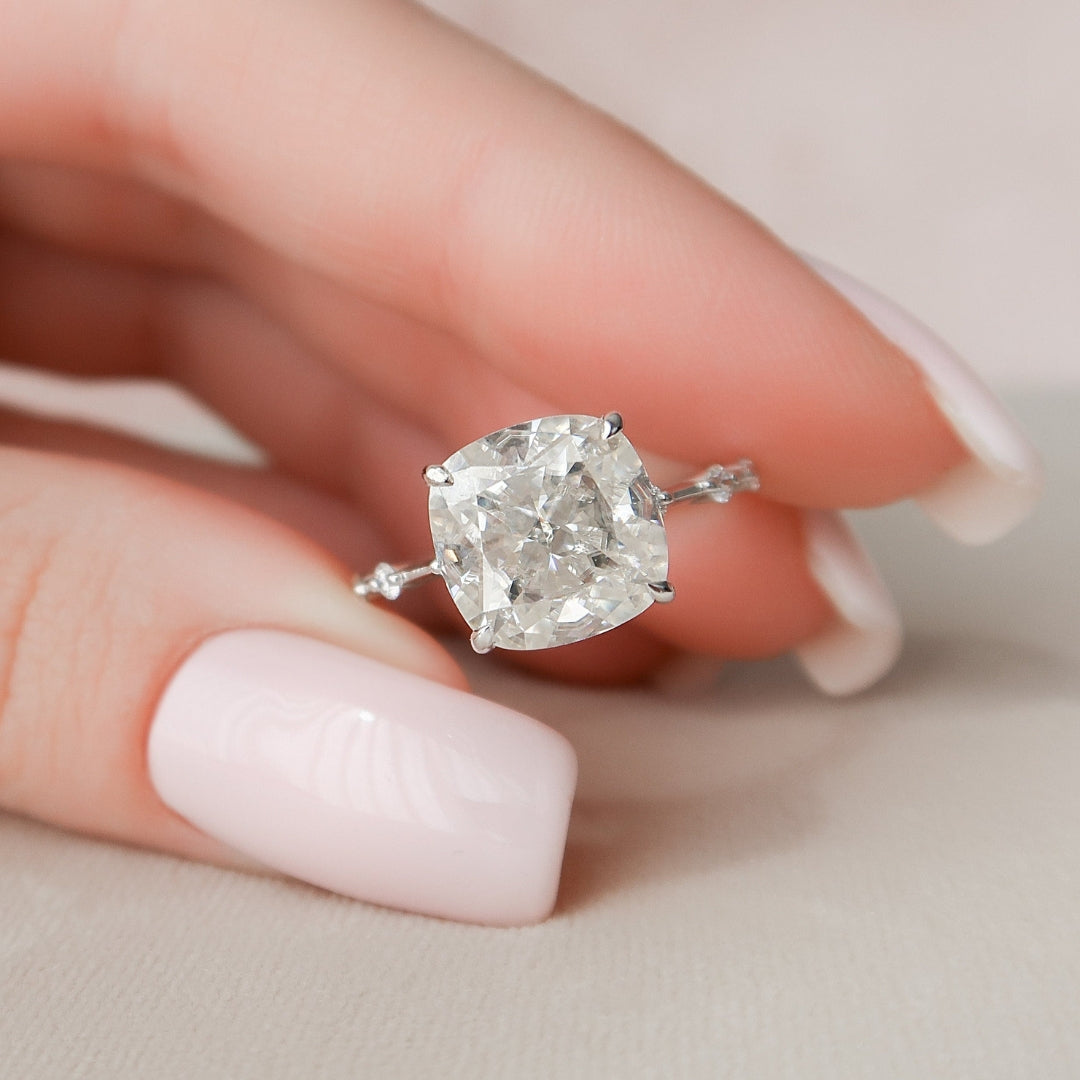 Fascinatingly Cushion Diamond Wedding Ring