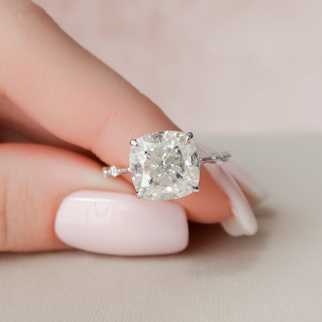 Fascinatingly Cushion Diamond Wedding Ring