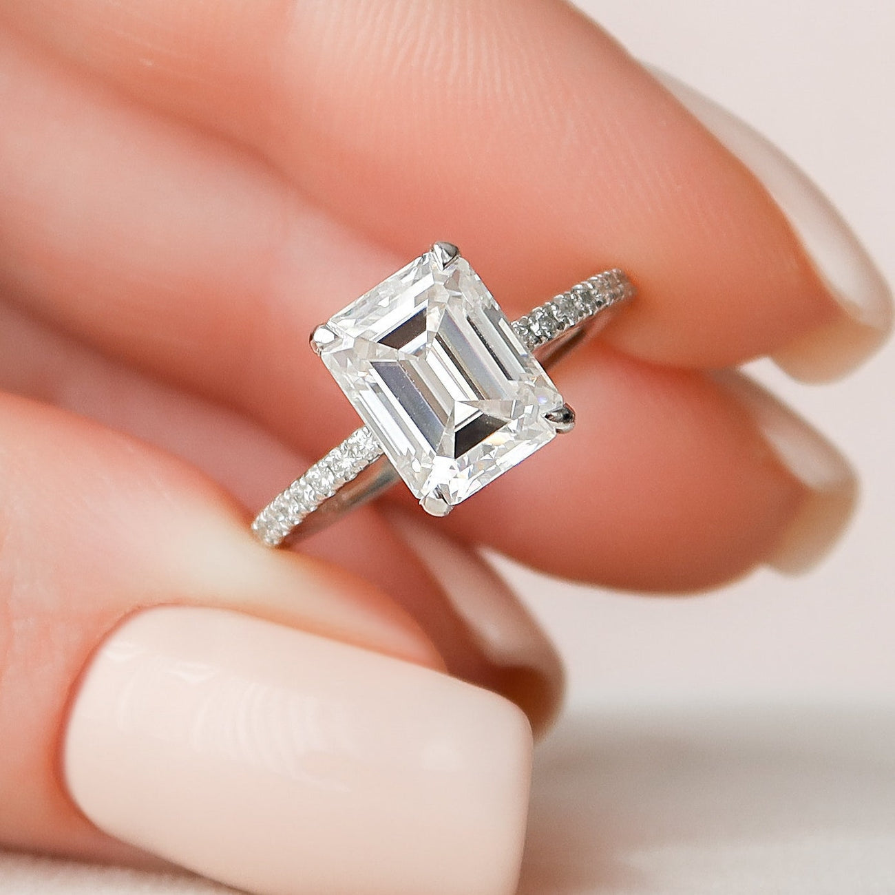 Figment Emerald Diamond Wedding Ring