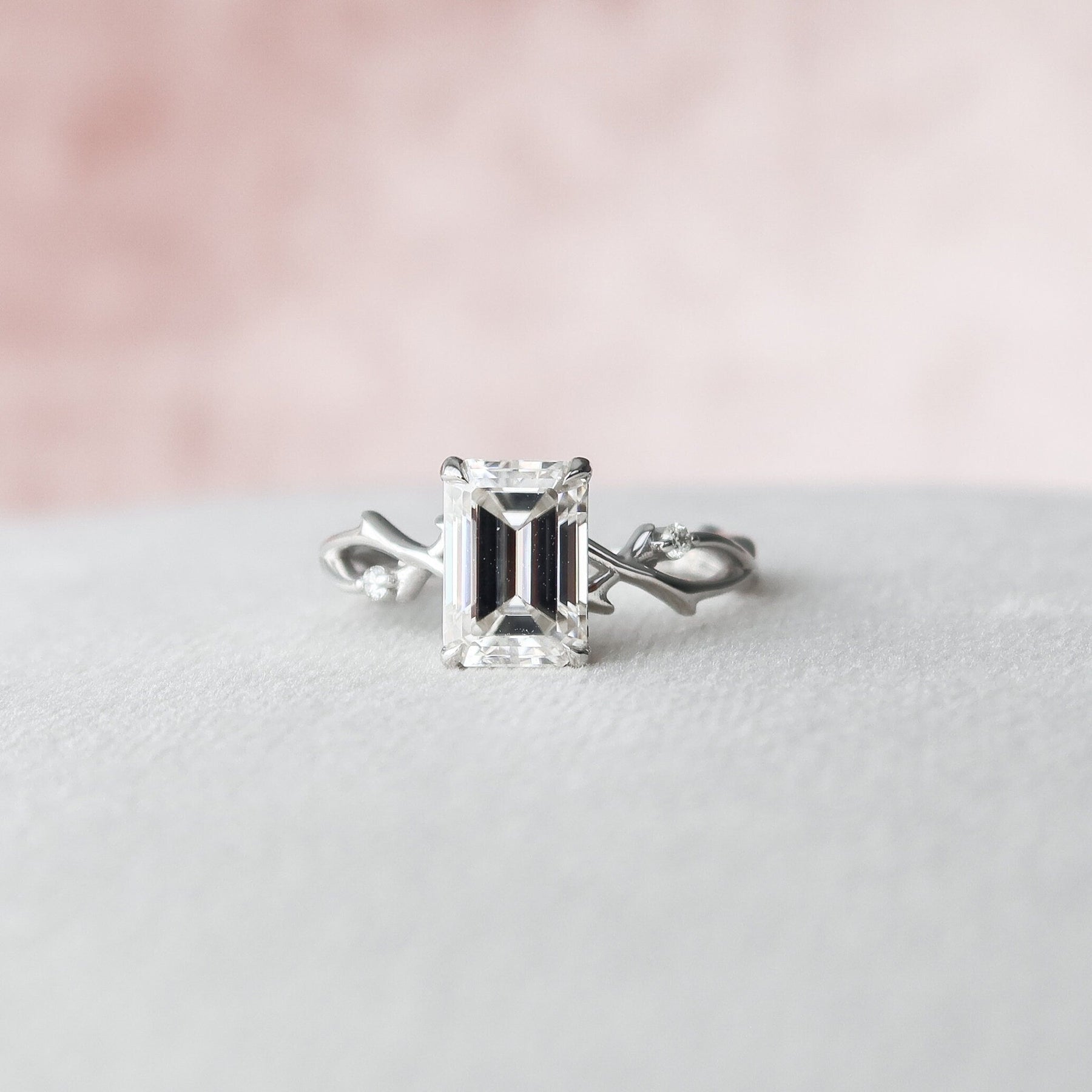 Hypothetical Emerald Diamond Wedding Ring