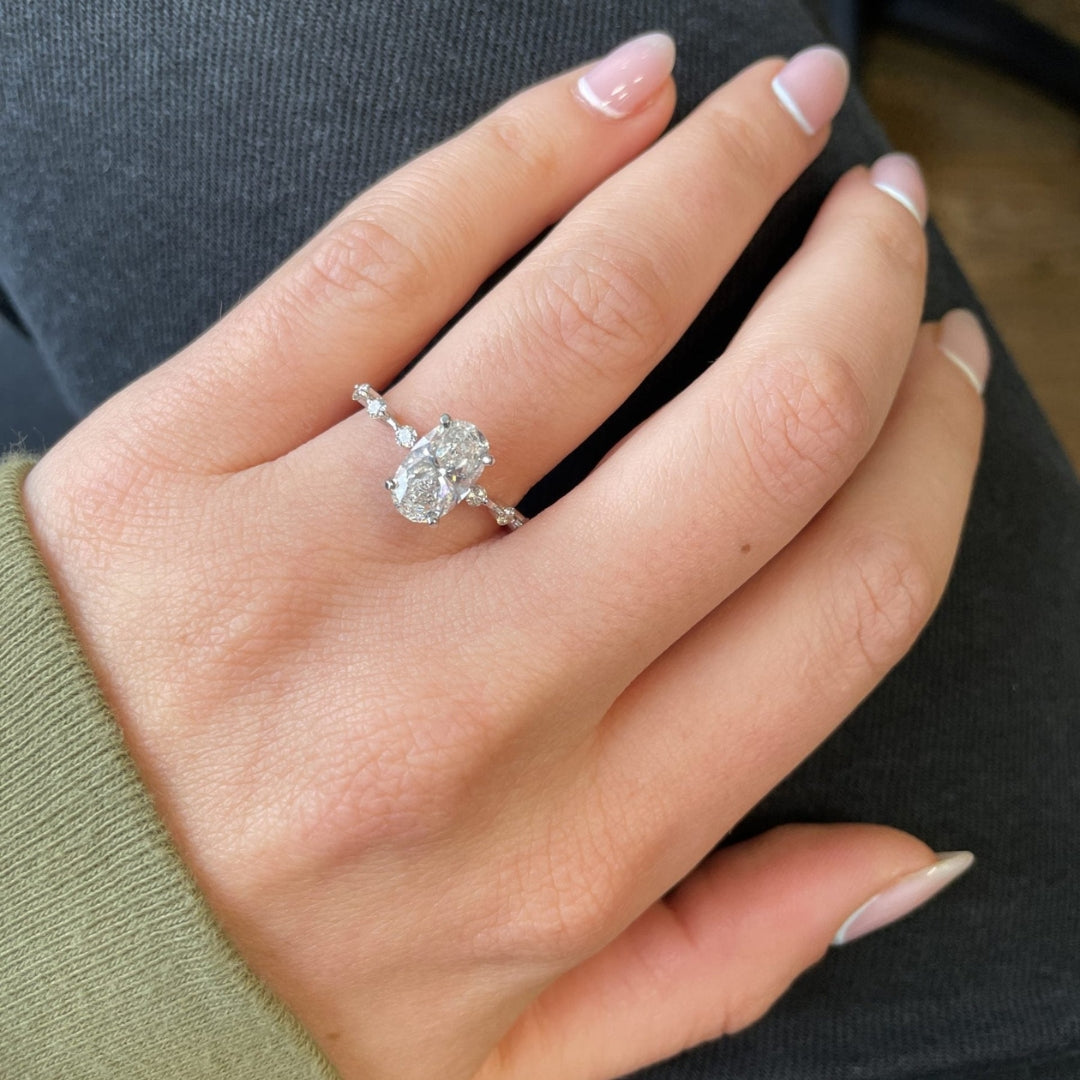 Blissfulness Oval Diamond Wedding Ring