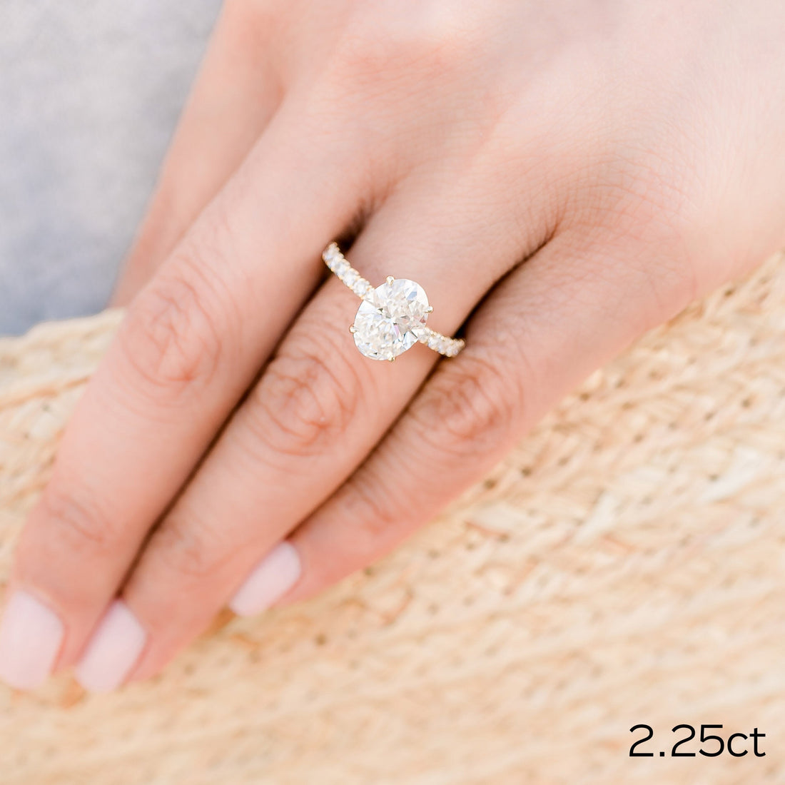 Attractiveness Oval Diamond Wedding Ring