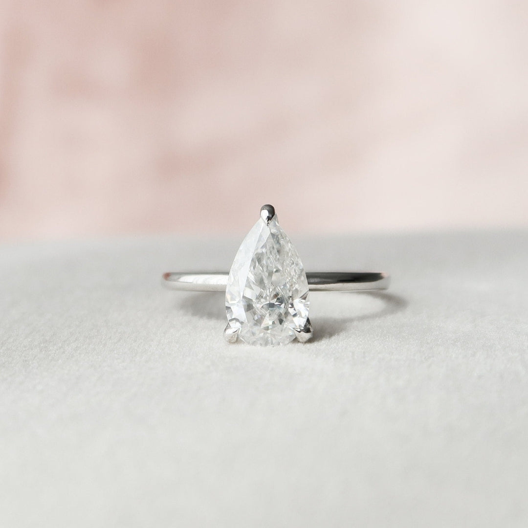 Quintessential Pear Diamond Wedding Ring