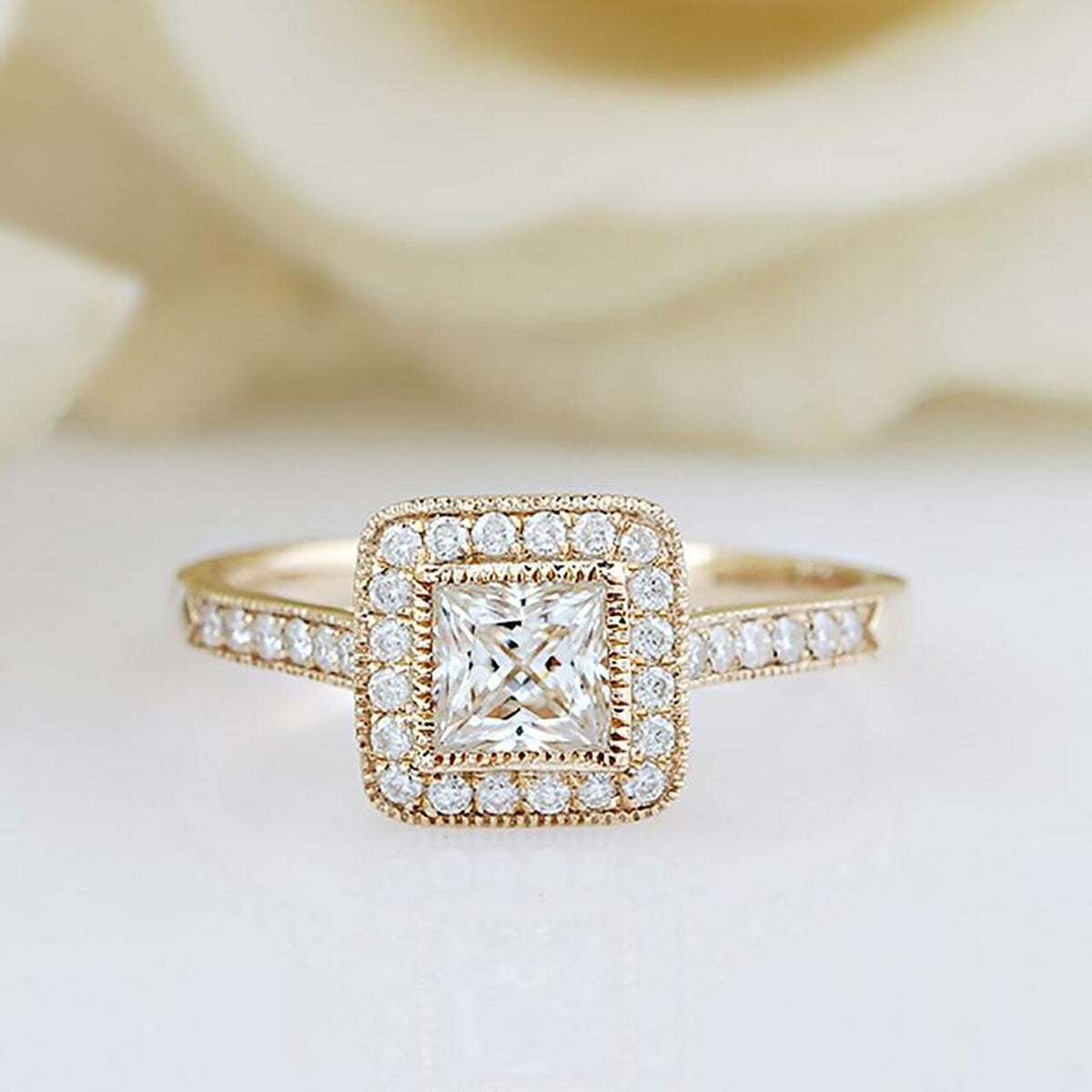 Sparkles Princess Shape Engagement Ring