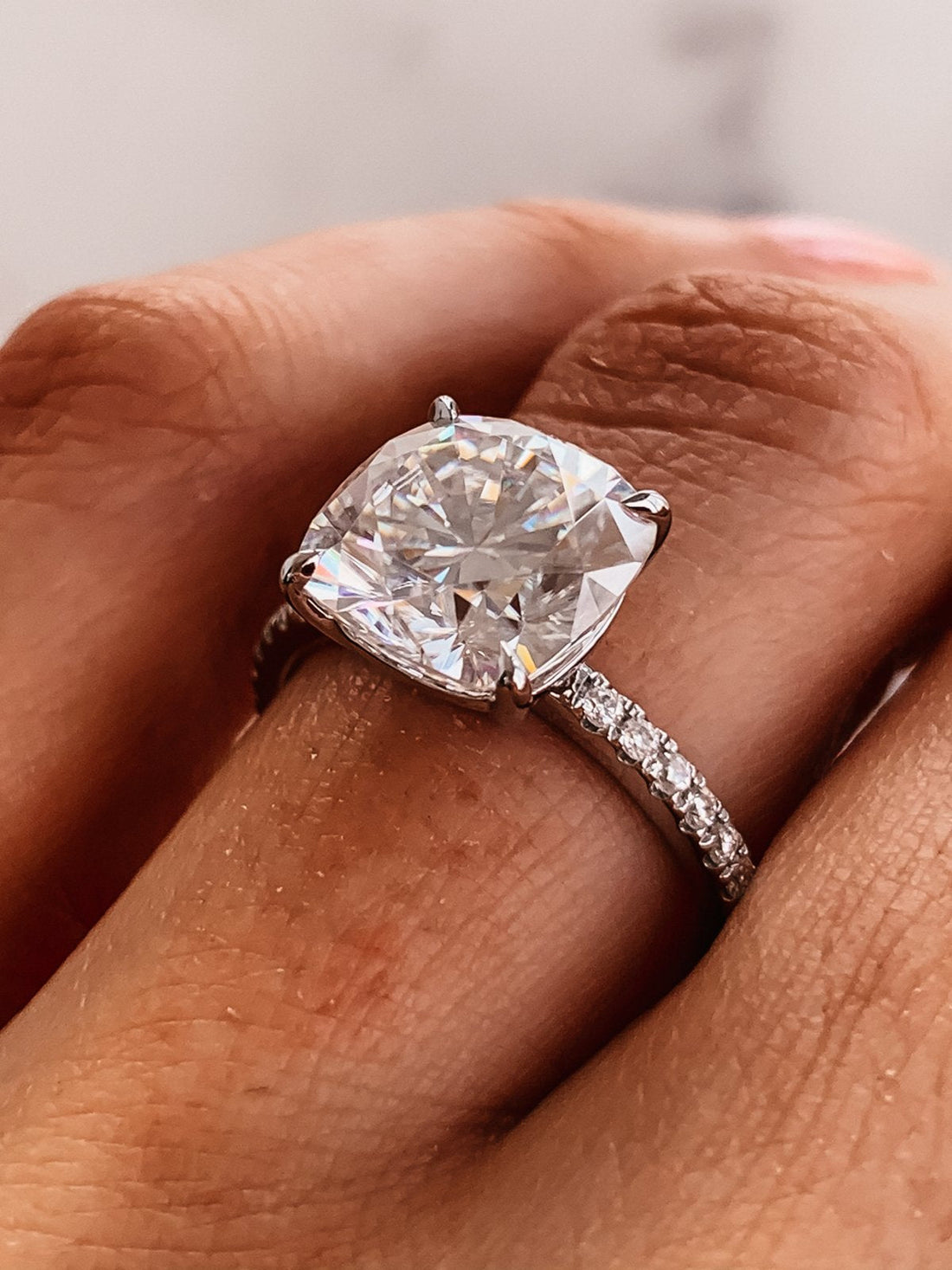 Wonderfully Cushion Diamond Wedding Ring