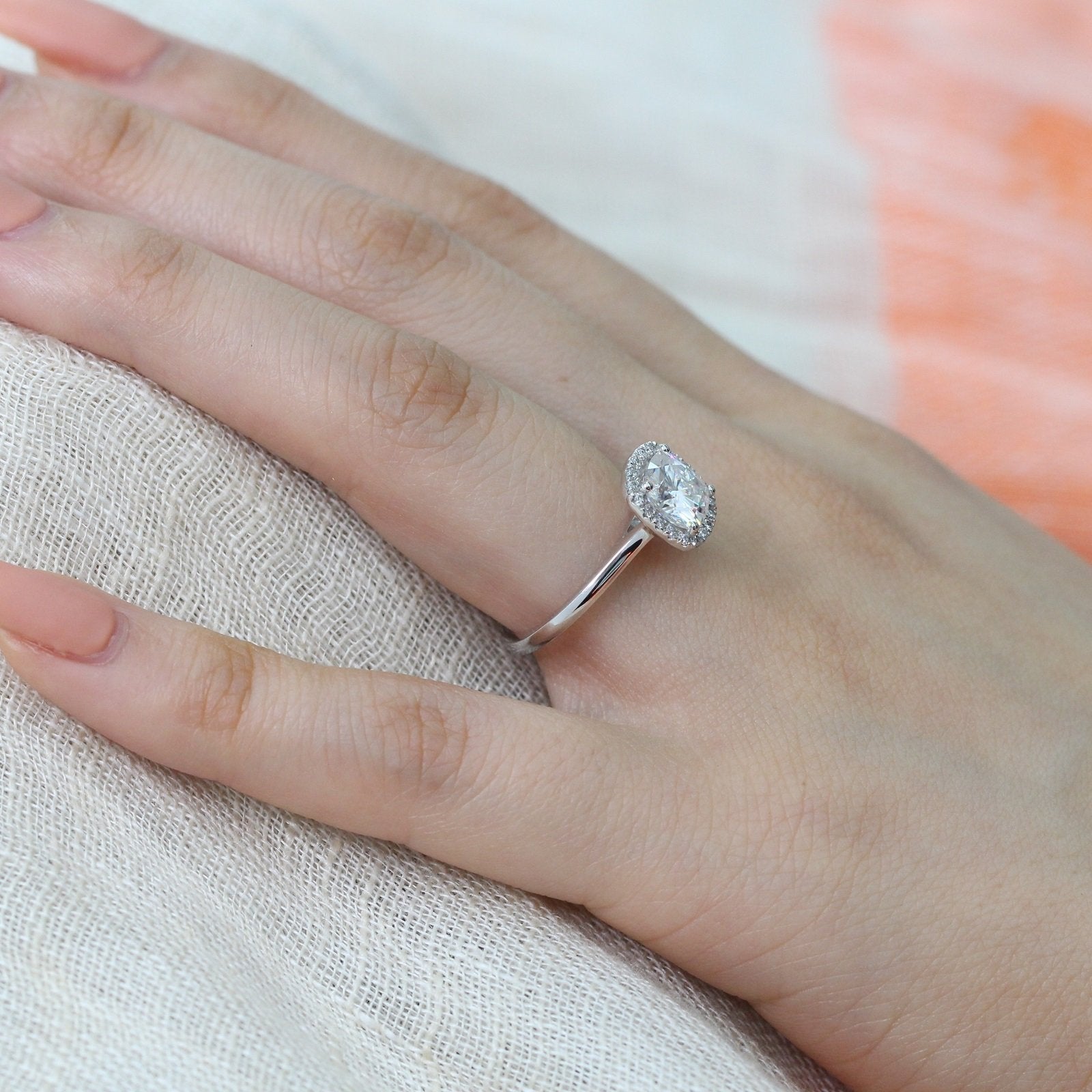 Elegance Princess Cut Wedding Ring