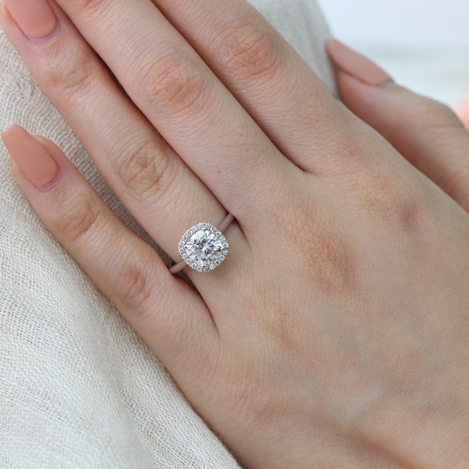 Elegance Princess Cut Wedding Ring