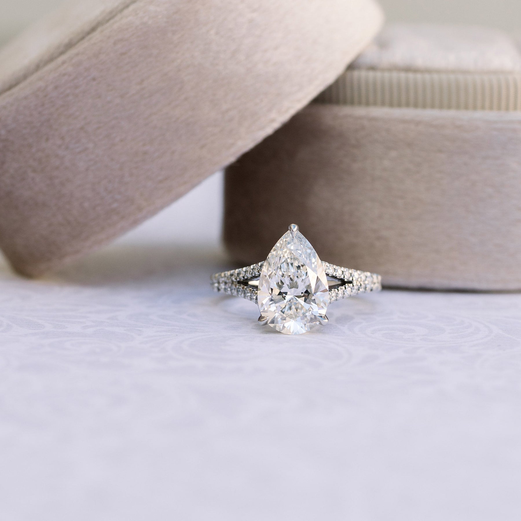 Enduring Beauty Pear Shape Engagement Ring