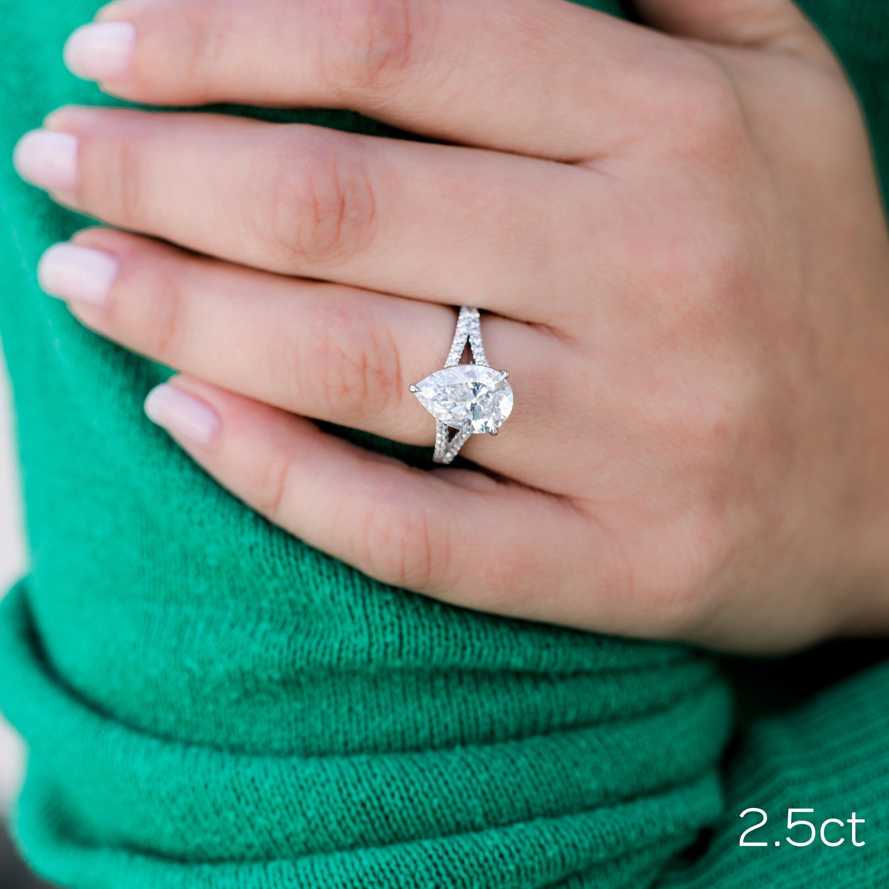 Enduring Beauty Pear Shape Engagement Ring