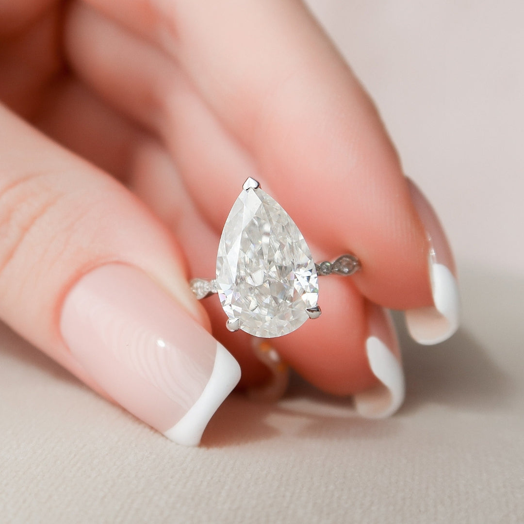 Enchanting Pear Cut Wedding Ring