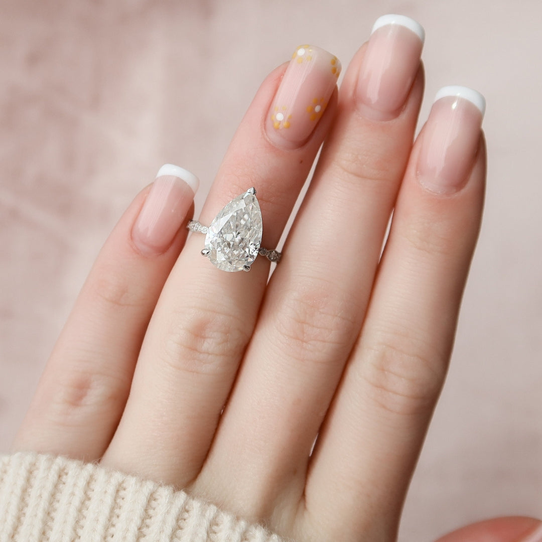 Enchanting Pear Cut Wedding Ring