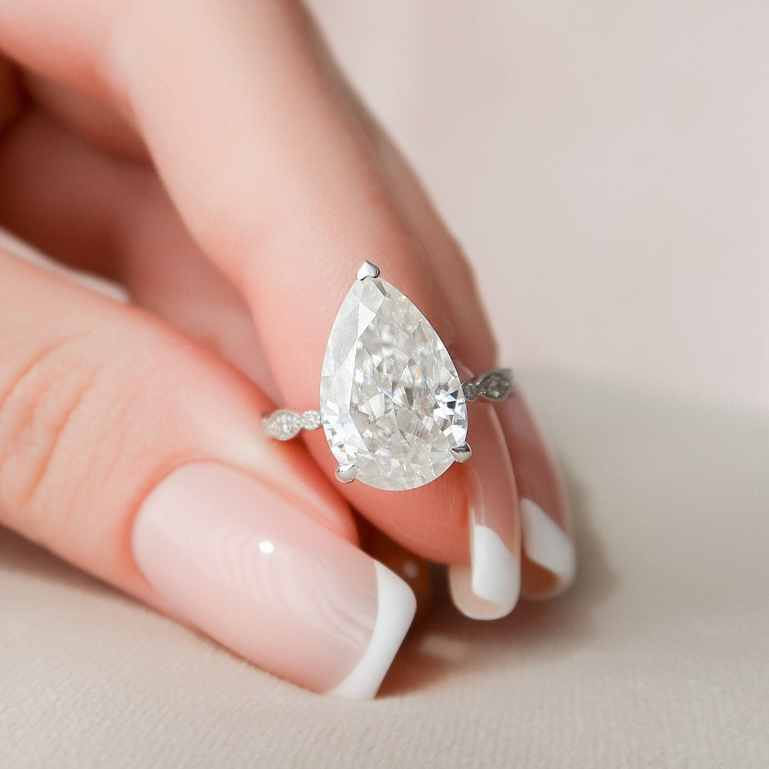 Enchanting Pear Cut Wedding Ring