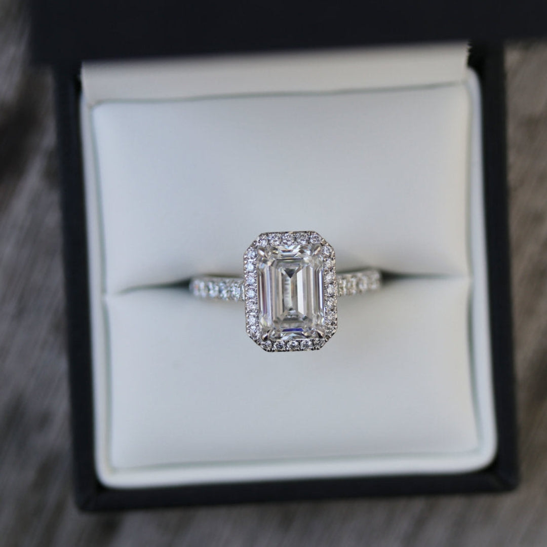 Perfection Emerald Shape Engagement Ring