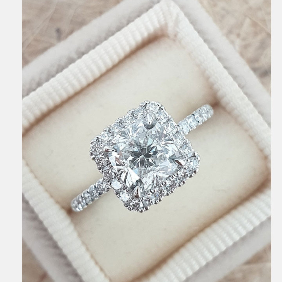 Pleasing Asscher Shape Engagement Ring