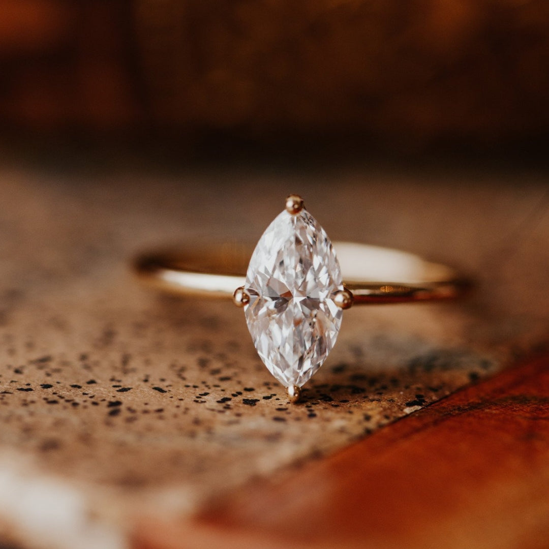 Catcher Marquise Shape Wedding Ring