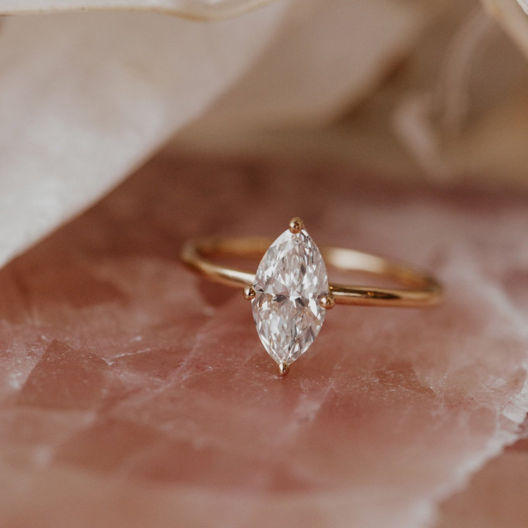 Catcher Marquise Shape Wedding Ring