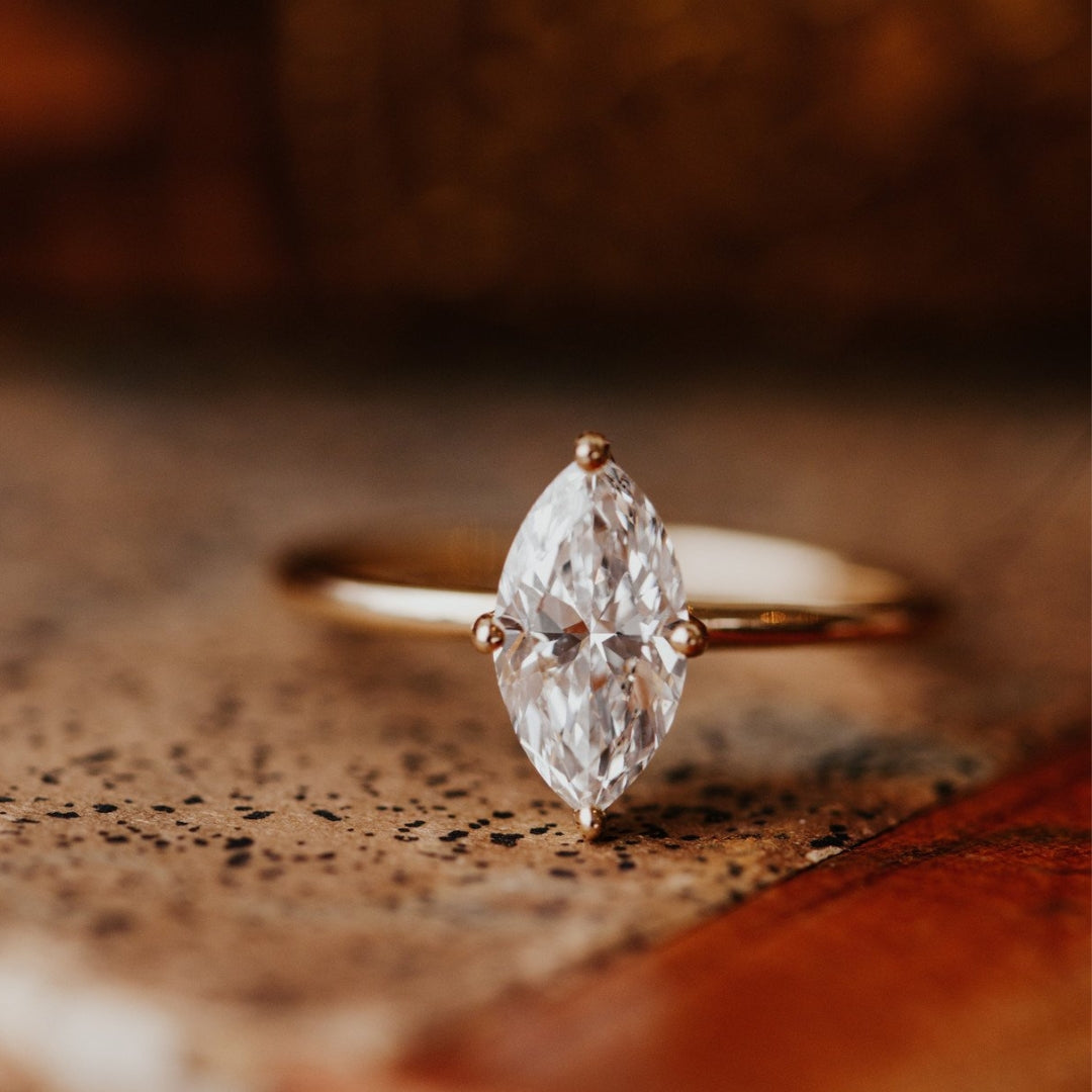 Catcher Marquise Shape Wedding Ring