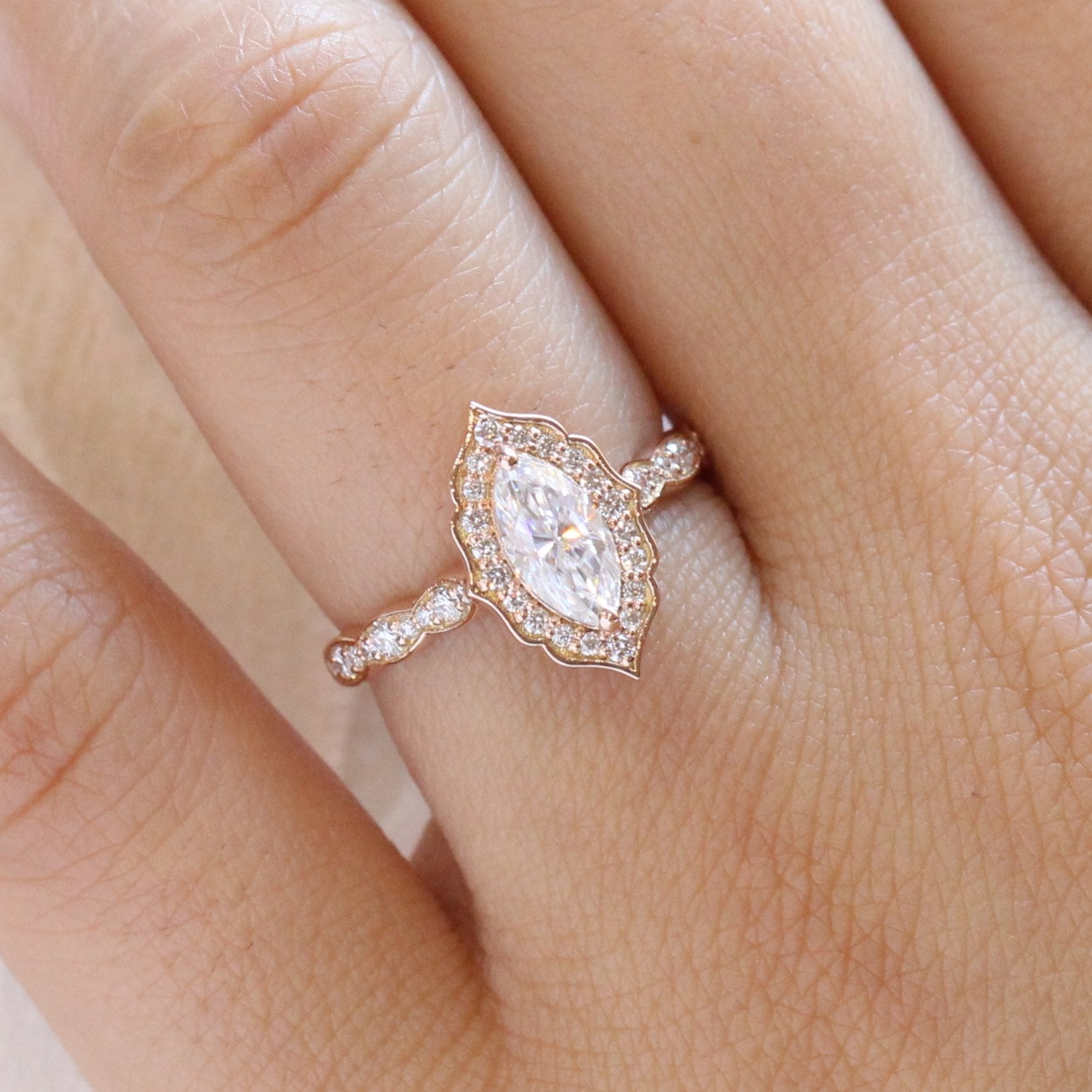 Admirable Marquise Shape Engagement Ring