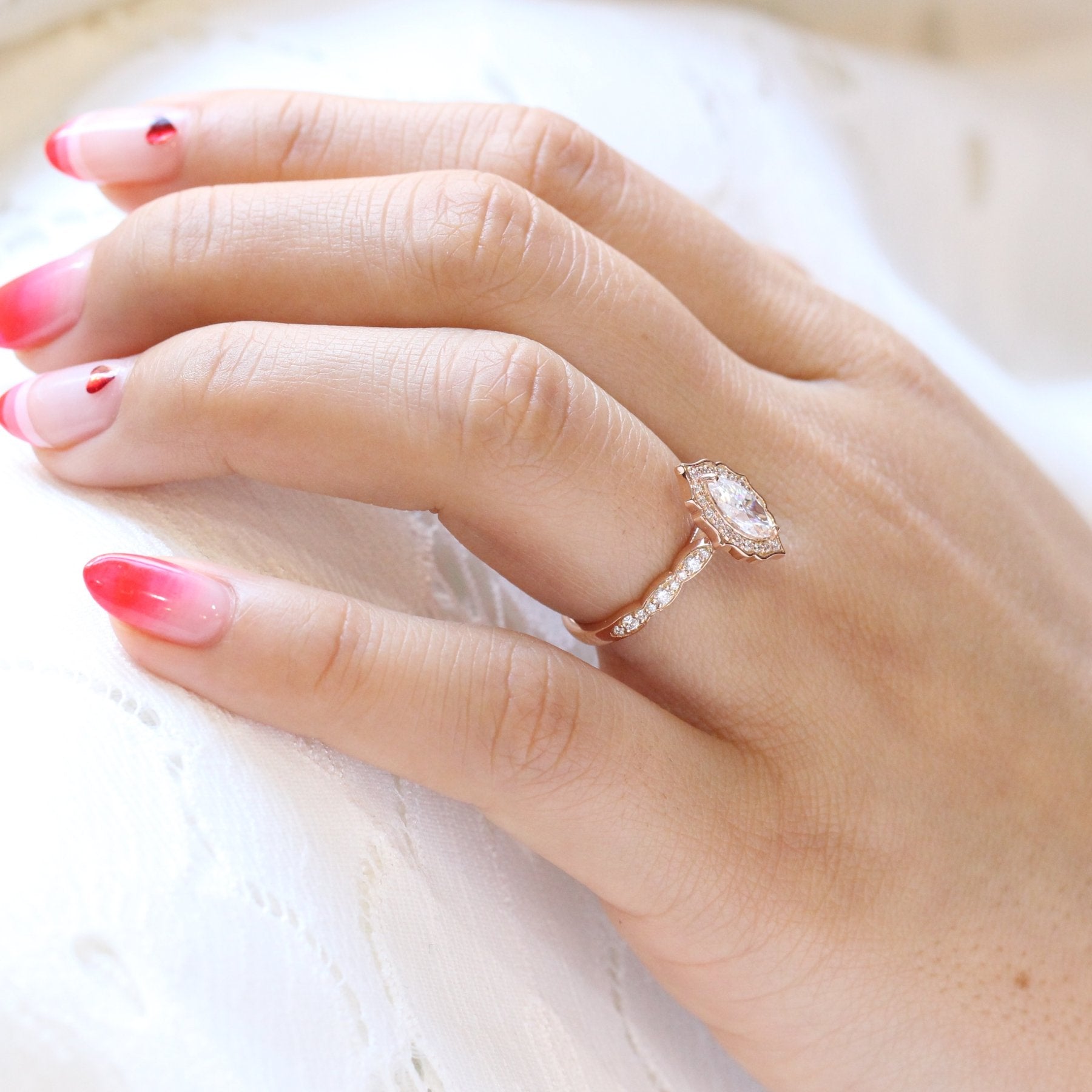 Admirable Marquise Shape Engagement Ring