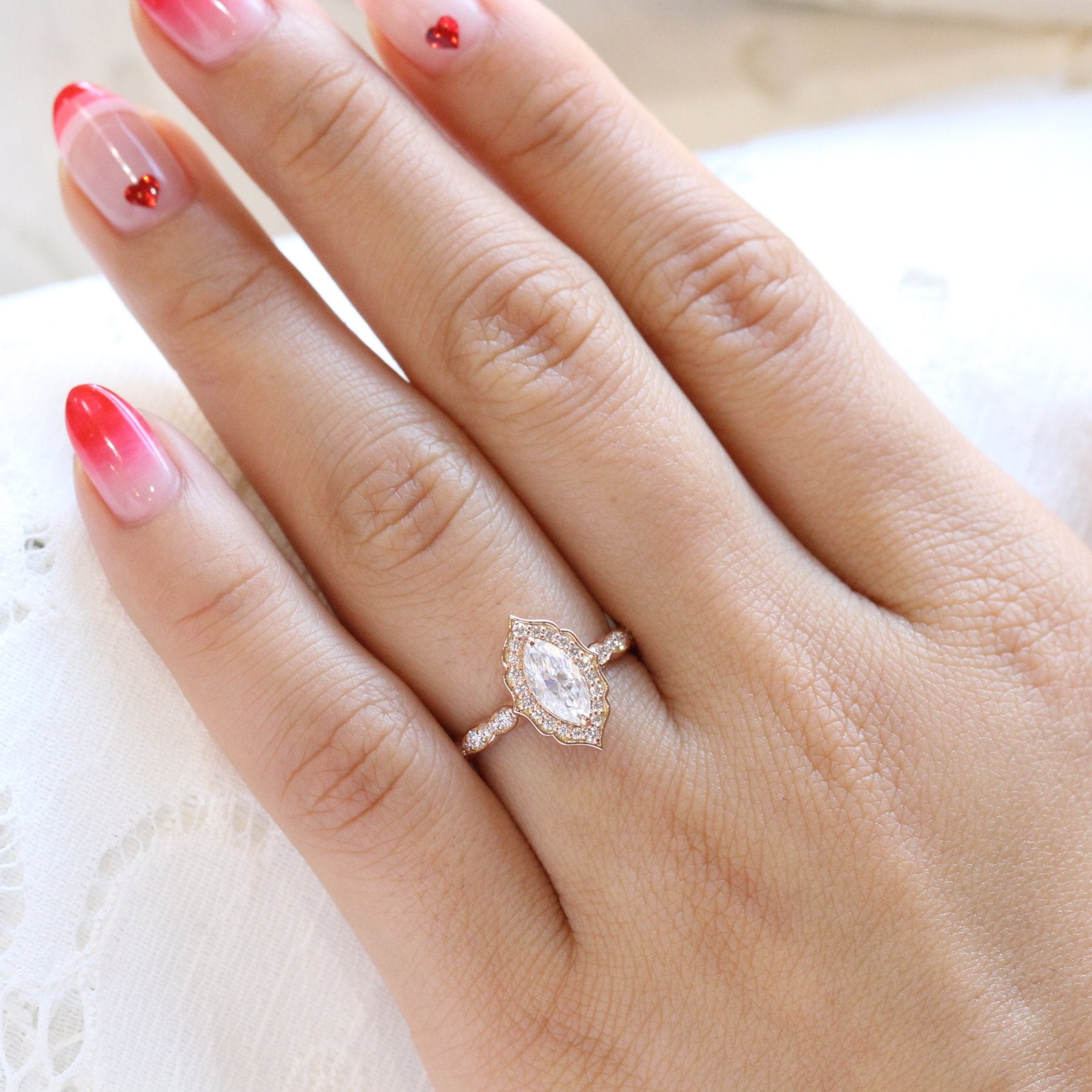 Admirable Marquise Shape Engagement Ring