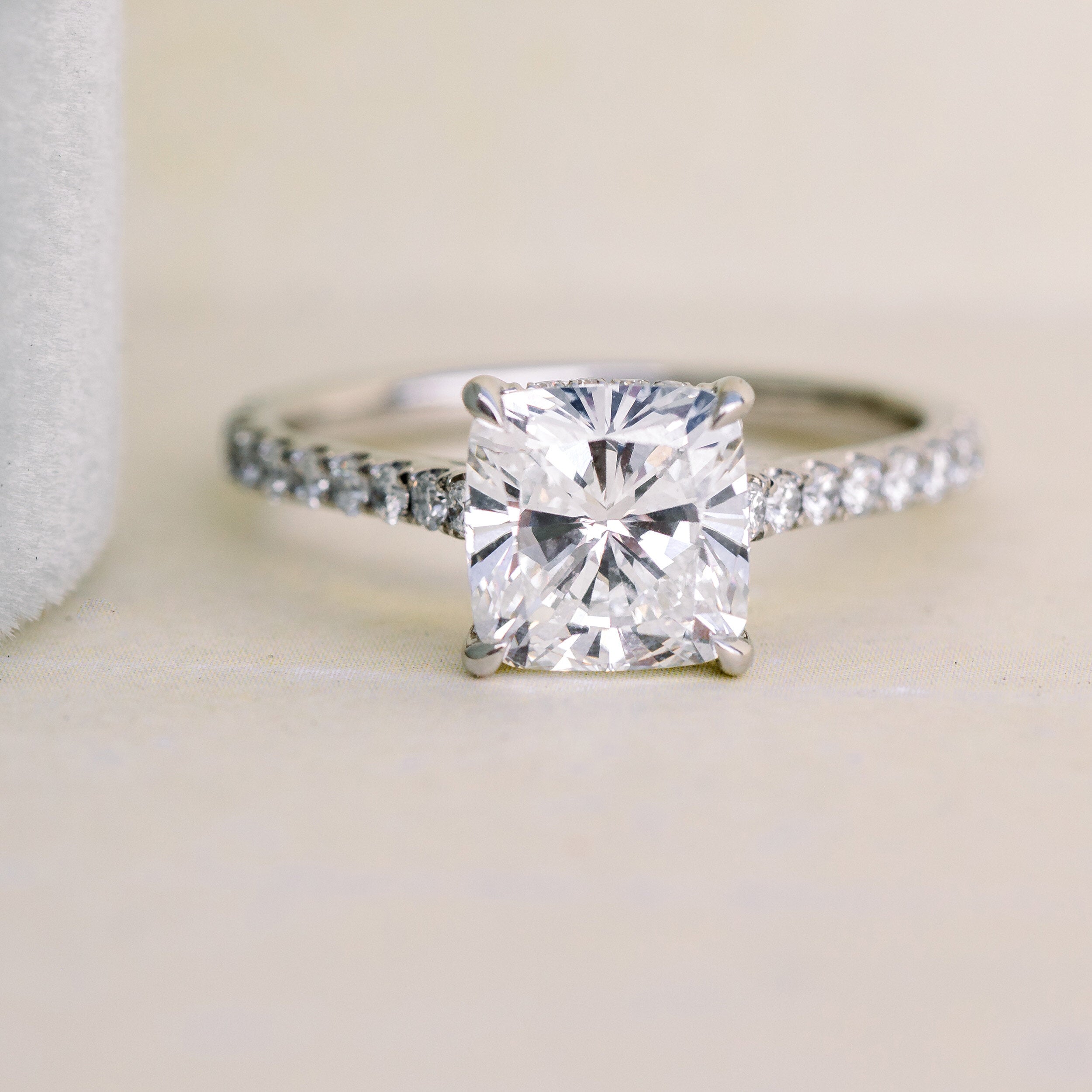 Curious Cushion Diamond Wedding Ring