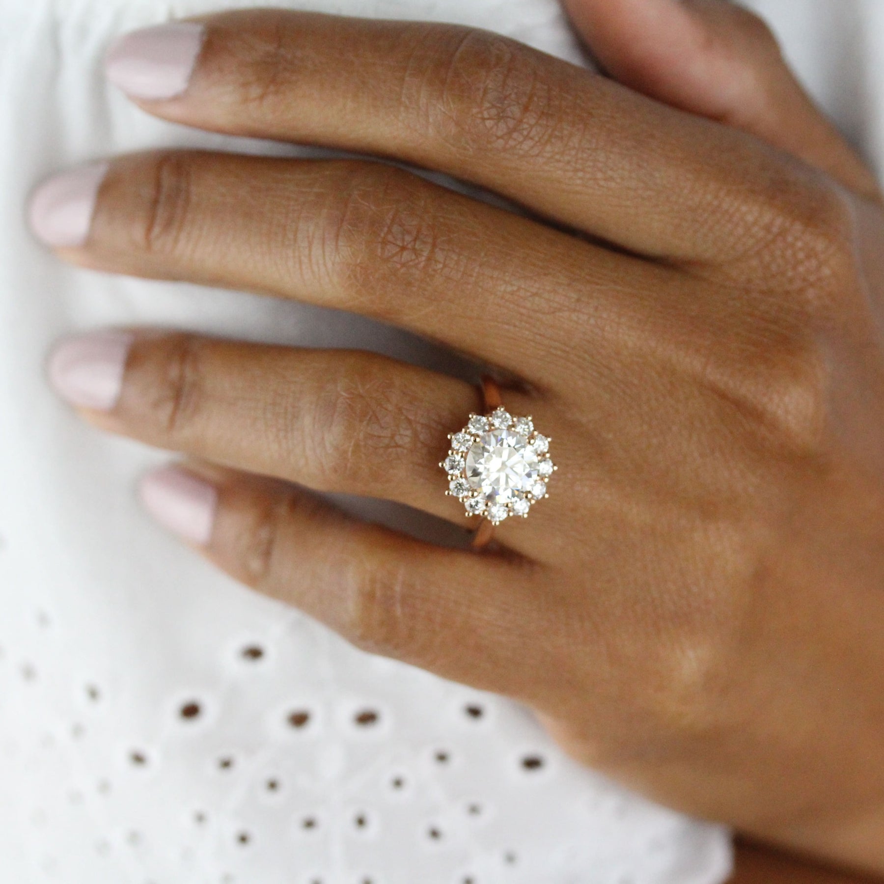 Reasonably Round Shape Diamond Wedding Ring