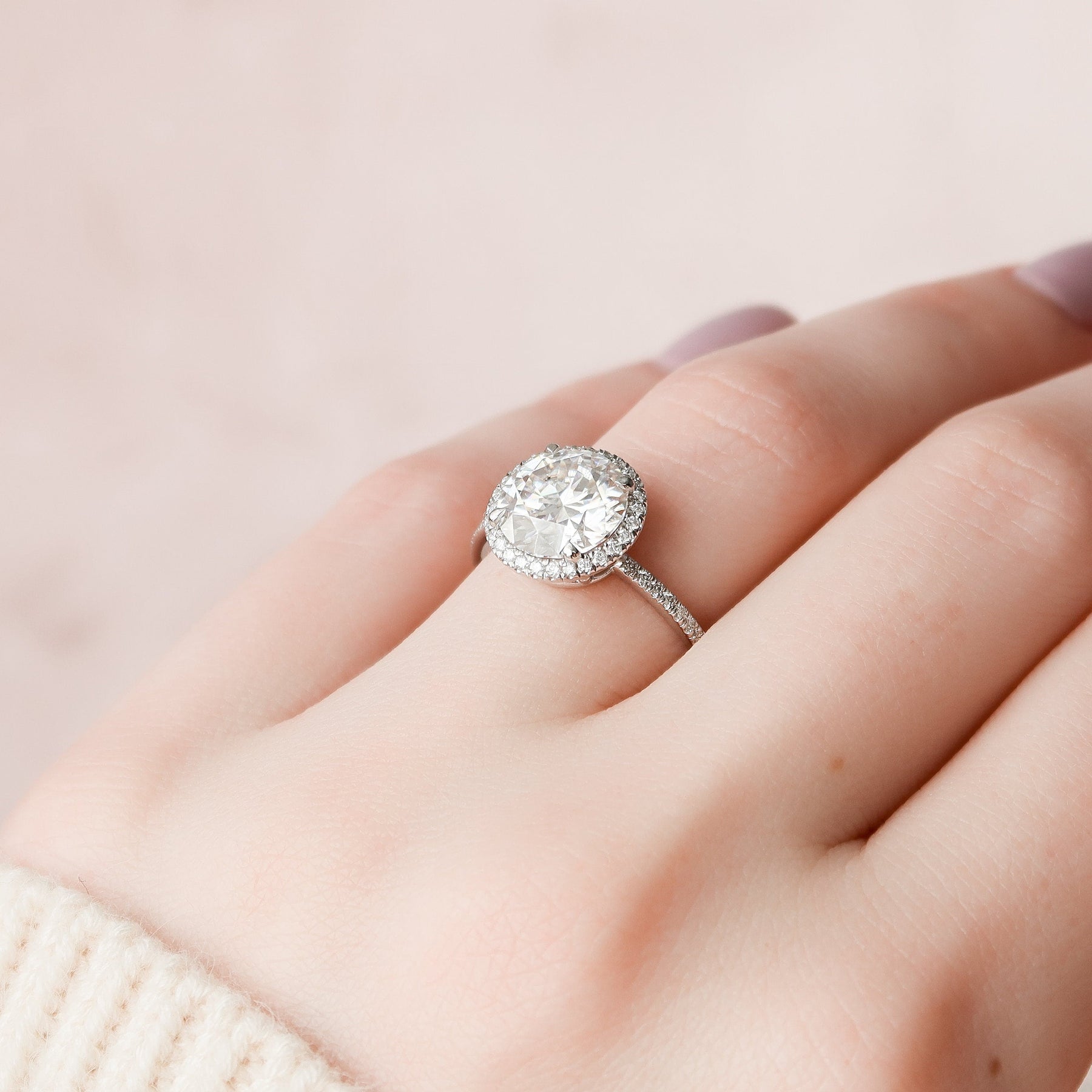 Handpicked Cushion Cut Wedding Ring