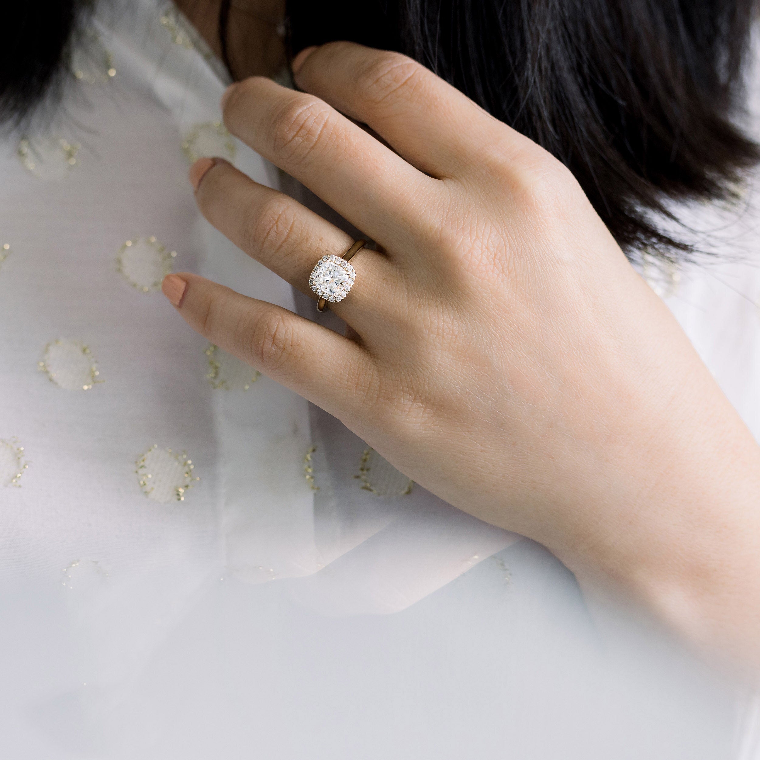 Passably Cushion Shape Diamond Wedding Ring