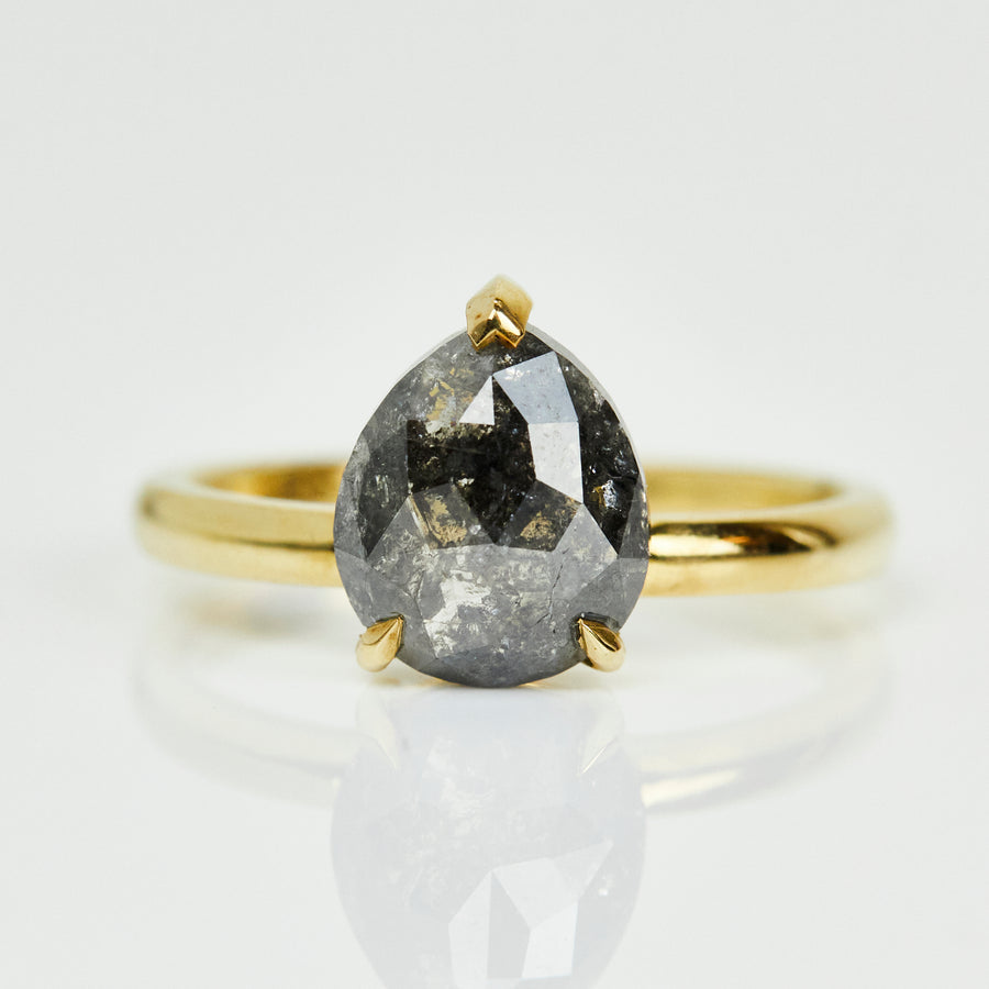 Shimmer Spark 2.55CT Pear Cut Diamond Anniversary Ring