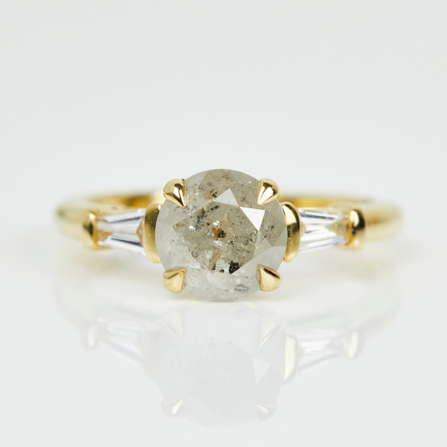 Affection 1.29CT Round Shape Diamond Handmade Ring
