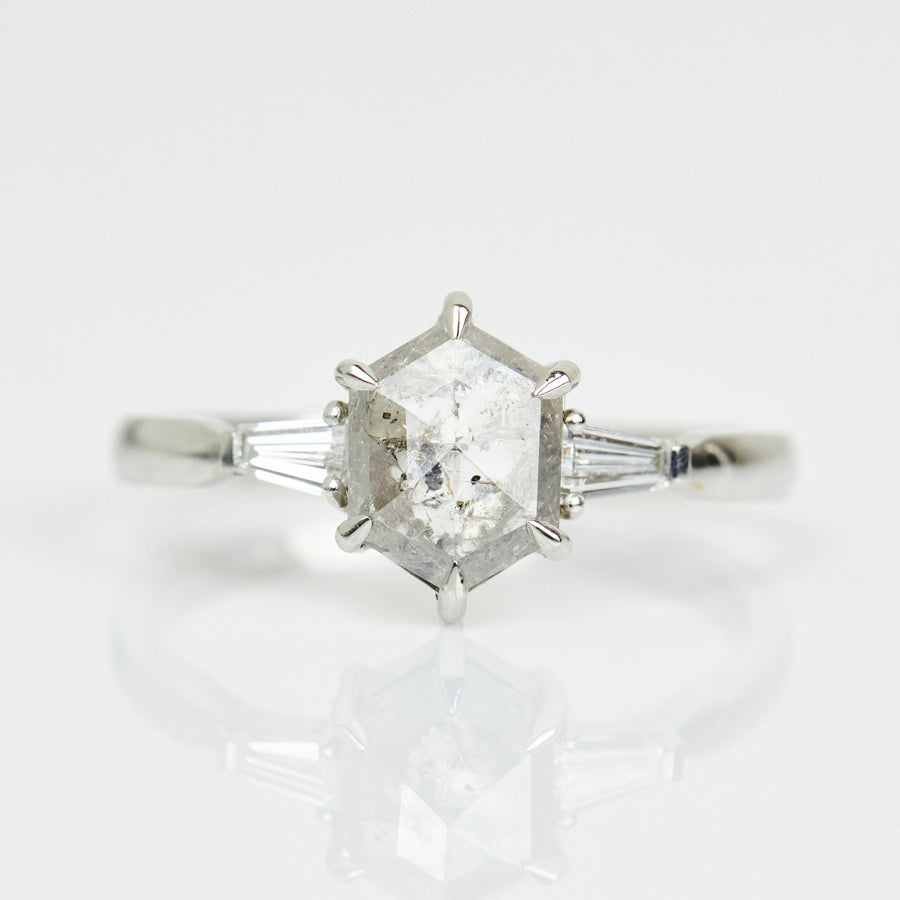 Tranquil 1.43CT Hexagon Cut Diamond Engagement Ring