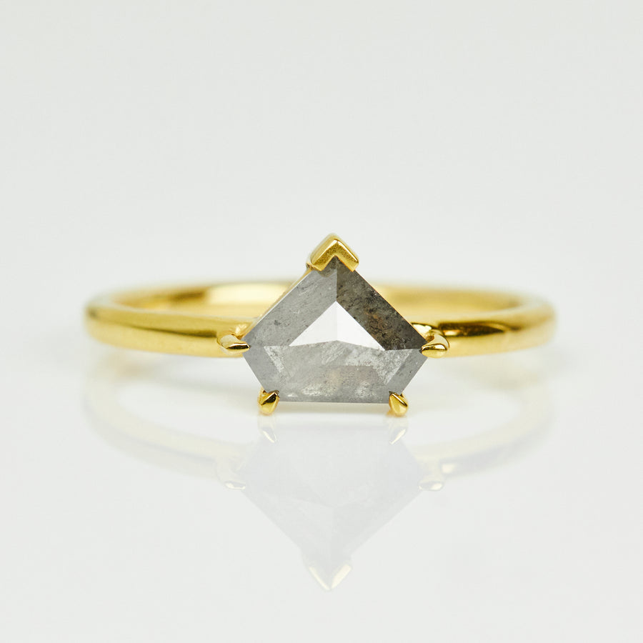 Romance 0.95CT Shield Cut Diamond Engagement Ring