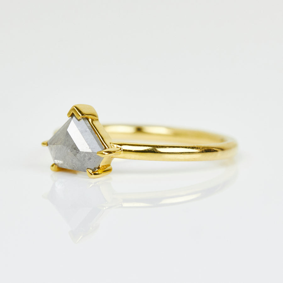 Romance 0.95CT Shield Cut Diamond Engagement Ring
