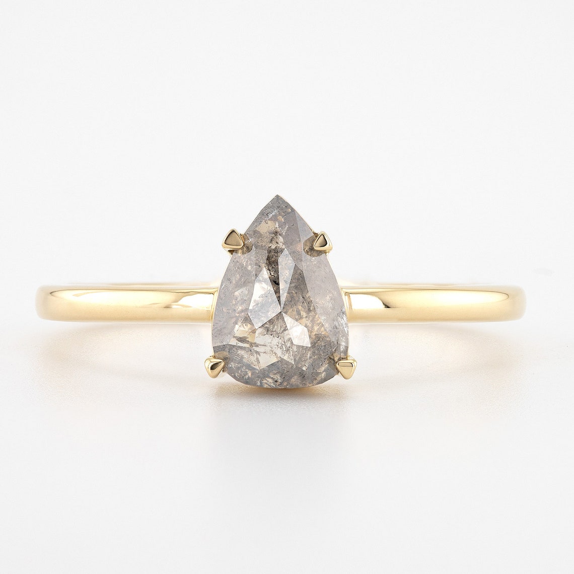 Appropriate 1.25CT Pear Diamond Engagement Ring
