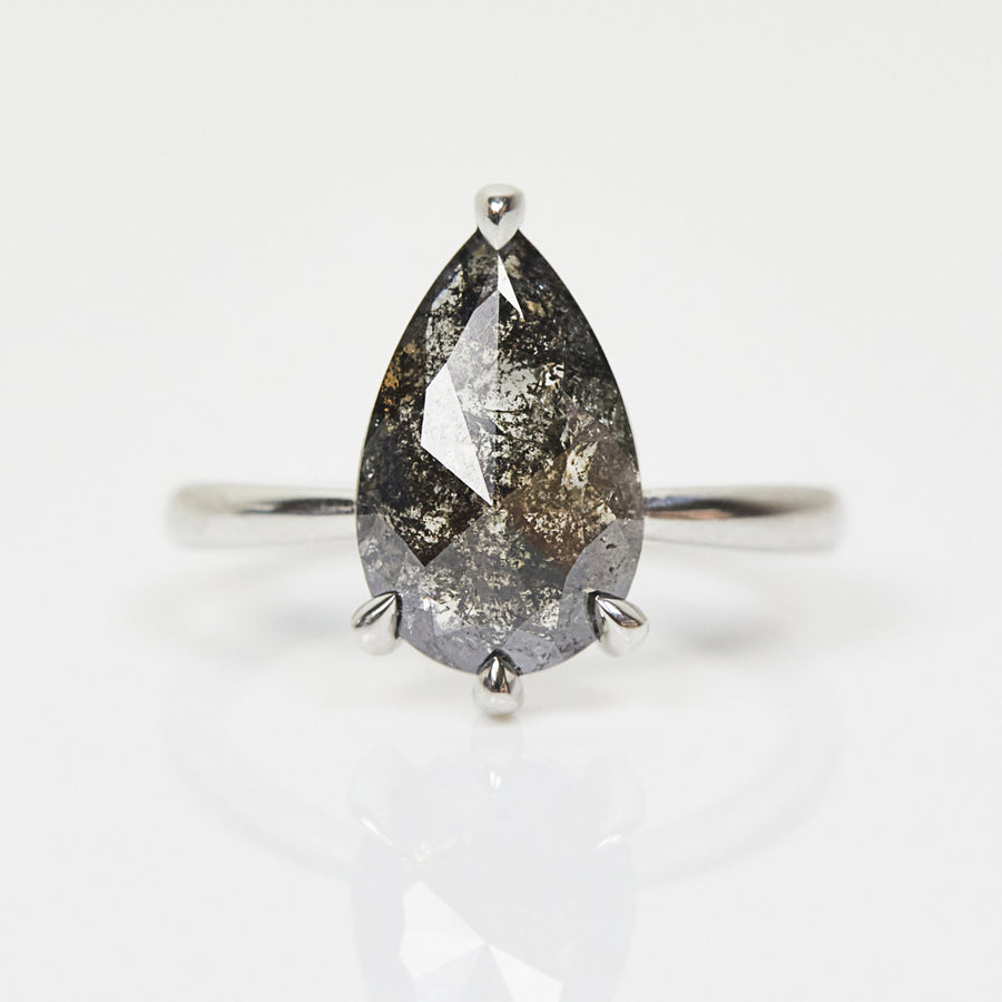 DazzleDuo 2.10CT Pear Shape Diamond Engagement Ring