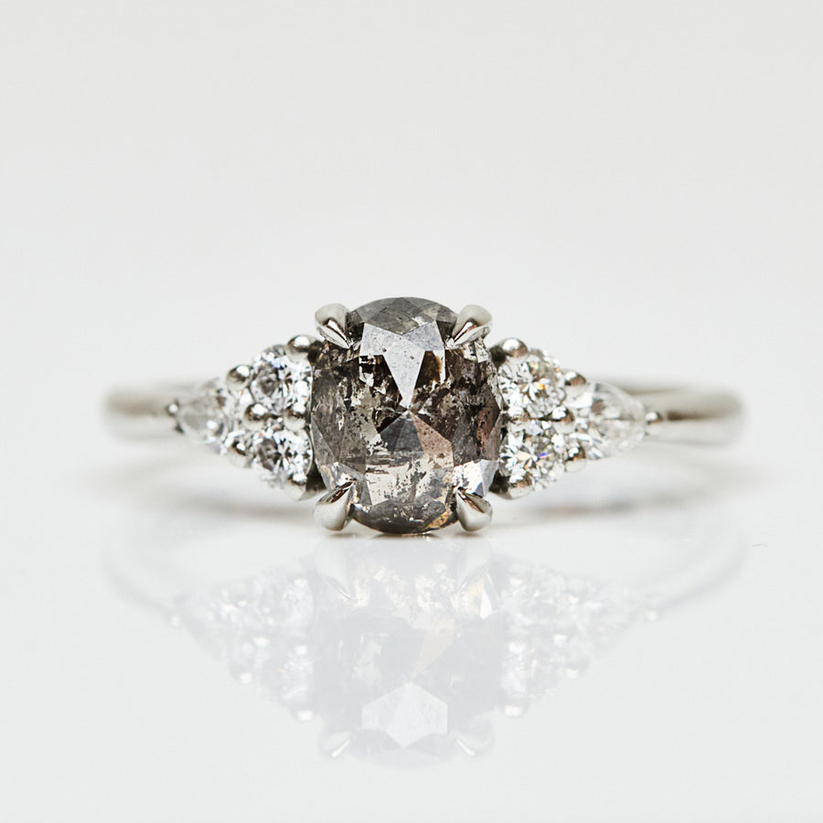 Treasure 1.92CT oval Diamond Cut Engagement Ring