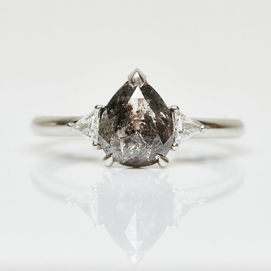 Radiant Rhythm 2.32CT Pear Shape Diamond Engagement Ring