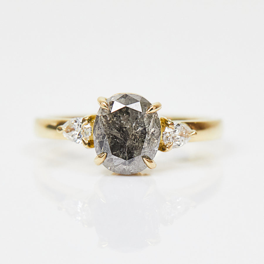 Shimmer Surge 1.74CT Oval Shape Diamond Hand Made Ring