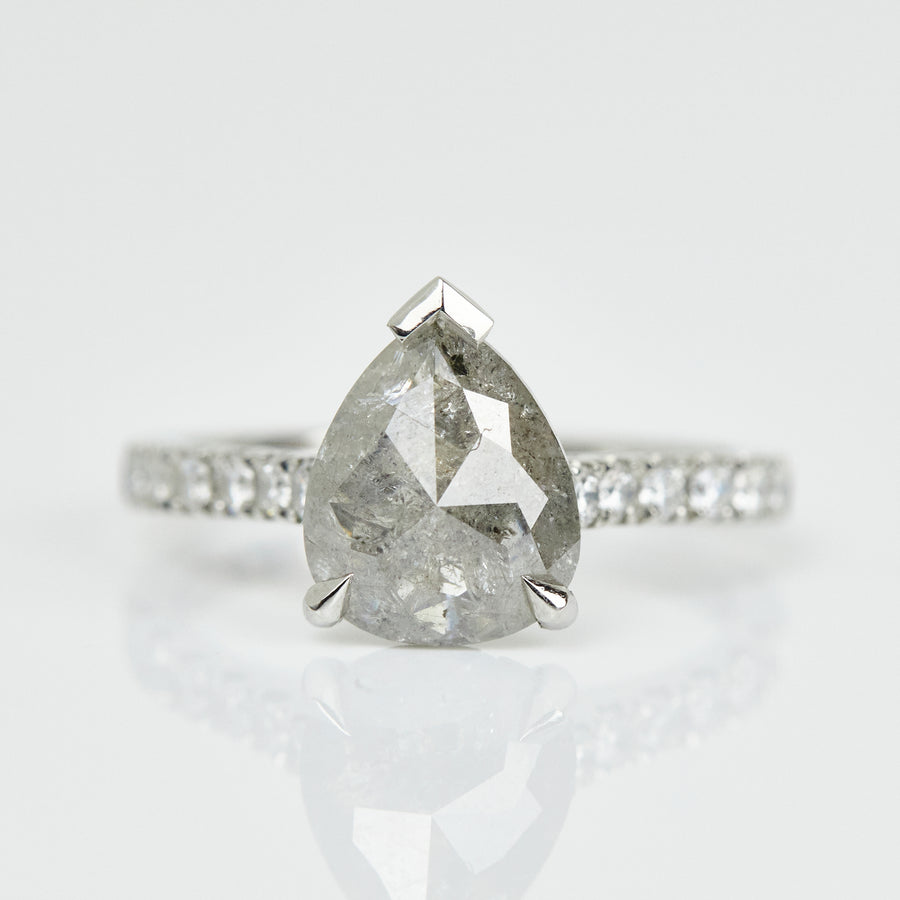 Passion 1.90CT Pear Shape Diamond Engagement Ring
